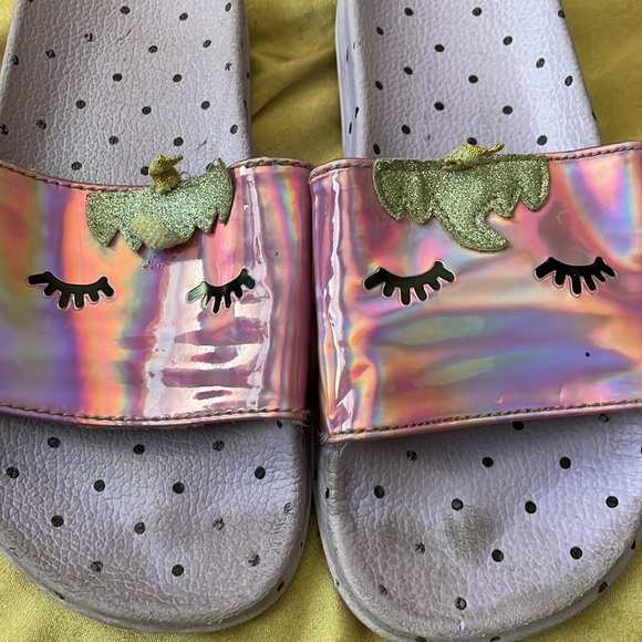 Girls Purple Unicorn Sandals - Picture 4 of 5